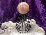 Lilith Rose Quartz Crystal Ball Sphere Heavy Specimen with Stand 3lbs12oz OOAK