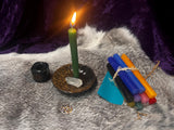 Candle Starter Kit Ritual Altar Dish Spell Candles Chart Ceramic Handmade Pentacle Crystal