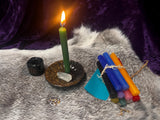 Candle Starter Kit Ritual Altar Dish Spell Candles Chart Ceramic Handmade Pentacle Crystal