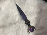 Raven Moon Athame – Ritual Dagger, Wiccan Altar Tool, Pentacle Knife, Witchcraft Gift, Ceremonial Blade, Pagan Tool