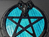 Handmade Box Pentacle Goats Head 6x6x2 inches