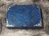 Blue Celtic Pentagram Chest, Velvet Lined Altar Box