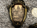 Magnets 3 antiqued frames lot samhain witchy theme OOAK handmade gift (4)