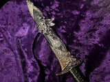 Athame - Lilith 3D Celtic Stainless Steel Double Sided Unsharpened Blade Goddess Deity Sigil (p)