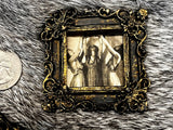 Magnets 3 antiqued frames lot samhain witchy theme OOAK handmade gift (4)