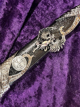 Athame - Lilith 3D Celtic Stainless Steel Double Sided Unsharpened Blade Goddess Deity Sigil
