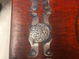 Lilith Lucifer Lapis Lazuli Chest Large Wood Carved Red Mango 10x6" OOAK Sigil