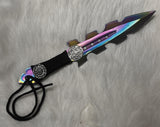 Lucifer Lilith Moonstone Athame / Dagger - Small - Rainbow 7.5 Inches
