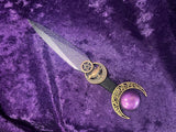 Raven Moon Athame - Ritual Dagger, Wiccan Altar Tool, Pentacle Knife, Witchcraft Gift, Ceremonial Blade, Pagan Tool