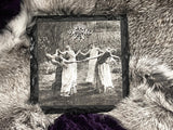 Hecate Altar Tile Slate Triple Moon Goddess Dancing Witches 4x4 Inches Handmade