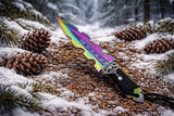 Athame / Dagger - Hecate Aurora Borealis Blade 7 Inch Rainbow