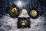 Magnets 3 antiqued frames lot samhain witchy theme OOAK handmade gift (5)
