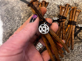19th Century Rusty Iron Nails: Historic Square Cut Nail Lot of 5 Reclaimed