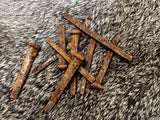 130 Year Old Rusty Square Cut Iron Nails - Broken Pieces