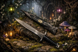 Athame - Raven Moon Midnight Celtic Stainless Steel Double Sided Unsharpened Blade (DAGG-1133)