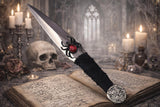 Athame / Dagger - Rams Head Pentacle Spider 6 Inches Black Wrapped Handle