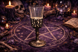 Chalice Vintage Glass Metal Silver Plated Medium 3.5"