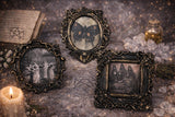 Magnets 3 antiqued frames lot samhain witchy theme OOAK handmade gift (C)