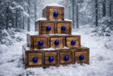 Apothecary Chest 10 Drawers Ceramic Knobs Extra Large 10 Inches Heavy Handmade