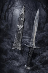 Athame - Horned Moth Celtic Stainless Steel Double Sided Unsharpened Blade (DAGG-1131)