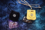 Handmade Leather Travel Pouch: Herbs, Stones & Shells