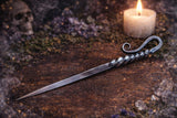 Scribe Hand Forged Railroad Spike 6.5 Inches Twisted Hand Forged Ceremonial Blade Athame