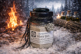 Witch's Ash in Glass Jar Moonlight Charged Pine and Aspen Colorado Mountains