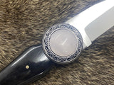 Black Horn Dagger - Rose Quartz
