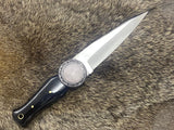 Black Horn Dagger - Rose Quartz