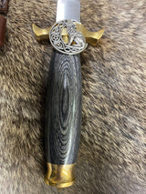 Black Handled Stiletto - Wolf