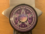 Black Handled Athame - Triple Moon Goddess, Purple