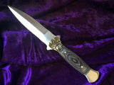 Black Handled Athame - Bronze Dragon