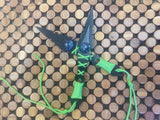 Black Dagger - Green Trim w/Purple Stone