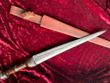 Damascus Steel Short Sword w/Sheath