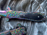 Folding Athame, Ornate Aurora Borealis