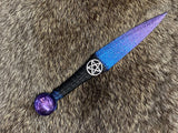 Black - Metallic Blue/Purple Ombre w/Pentagram