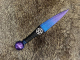Black - Metallic Blue/Purple Ombre w/Pentagram