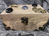 Handmade Pine Box - Bronze Leaves