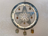 Metal Wall Plaque , Pentagram w/Moroccan Bells