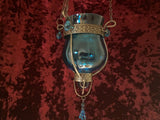 Moroccan Hanging Glass Candle Holder - Blue