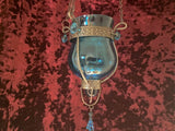 Moroccan Hanging Glass Candle Holder - Blue