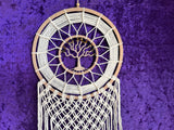 Dream Catcher, Cream, Hemp Cord Macrame