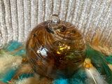 Witch Ball - Amber/Clear, Large 4.5"