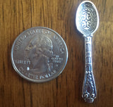 Set of 2 Tiny Vintage Tibet Silver Incense Spoons