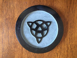 Triquetra Soapstone Altar Tile Carved and Hand Sanded 6 Inches