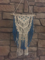 Large Macrame Wall Hanging Cotton Pine 42 Inch Length