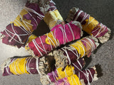 Rose Petals & California White Sage Smudging Stick