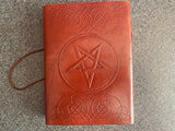 Leather Bound Journal 5x7 Pentacle 100 Sheets Handcrafted (cbos-1013)