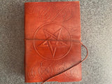 Leather Bound Journal 5x7 Pentacle 100 Sheets Handcrafted (cbos-1013)