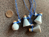 Oil Jar Necklace Ceramic Car Dangle for Spells, Protection, Herbs or More